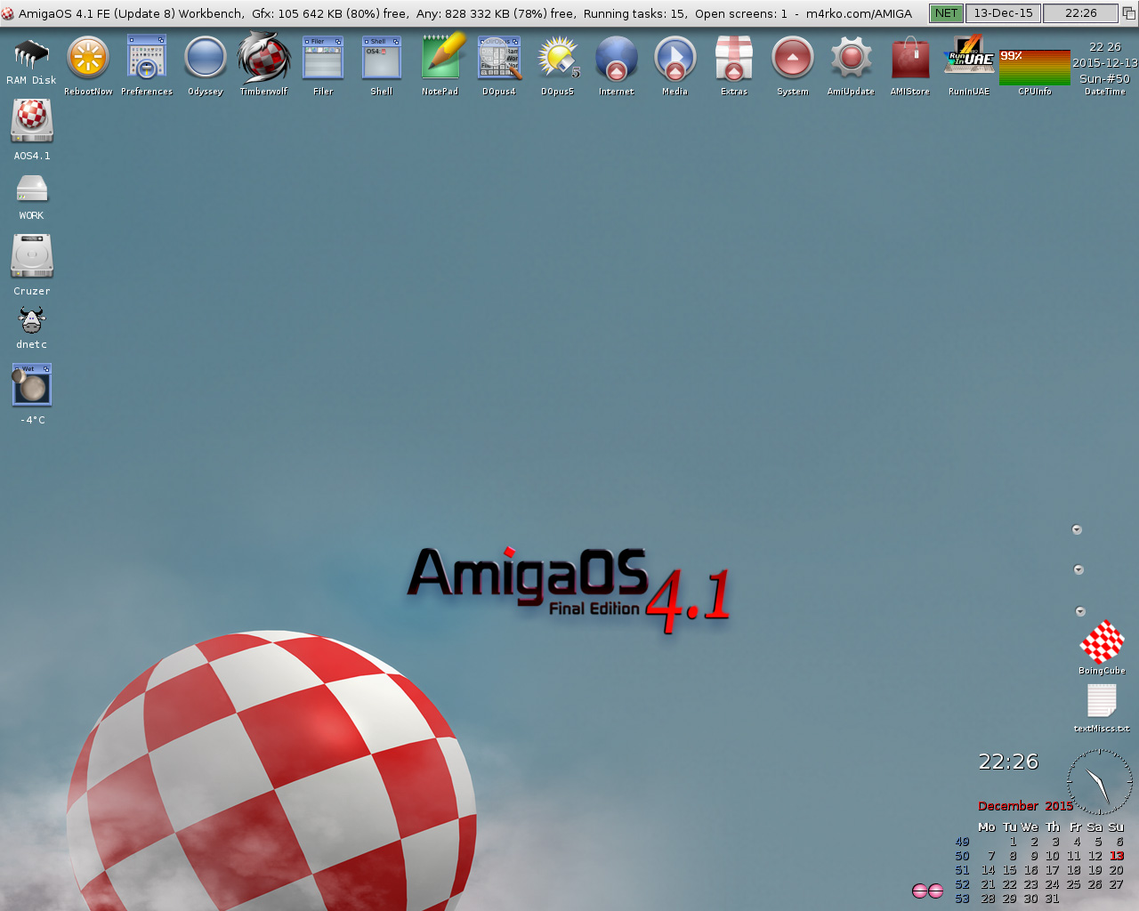 Docky at the top-AmigaOS 4.1 FE-Update 8-Workbench